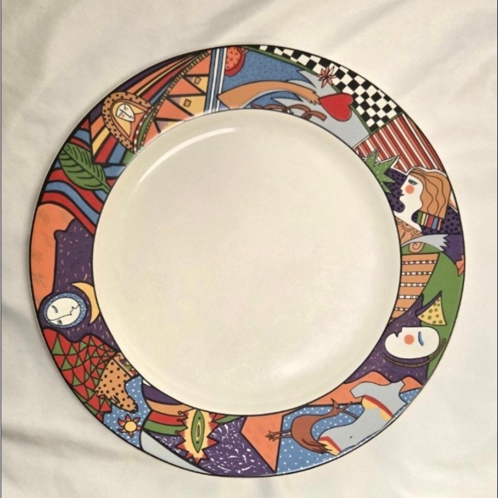 Vitromaster Metropolitan Stoneware Set of 2 Dinner Plates Platers 1991 VGC 12” - Picture 2 of 4